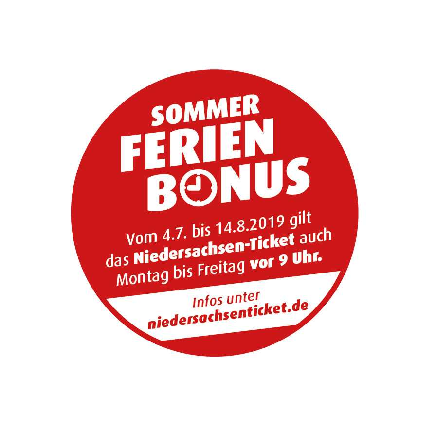 Aktion "Sommerferien-Bonus" des Niedersachsen-Tickets